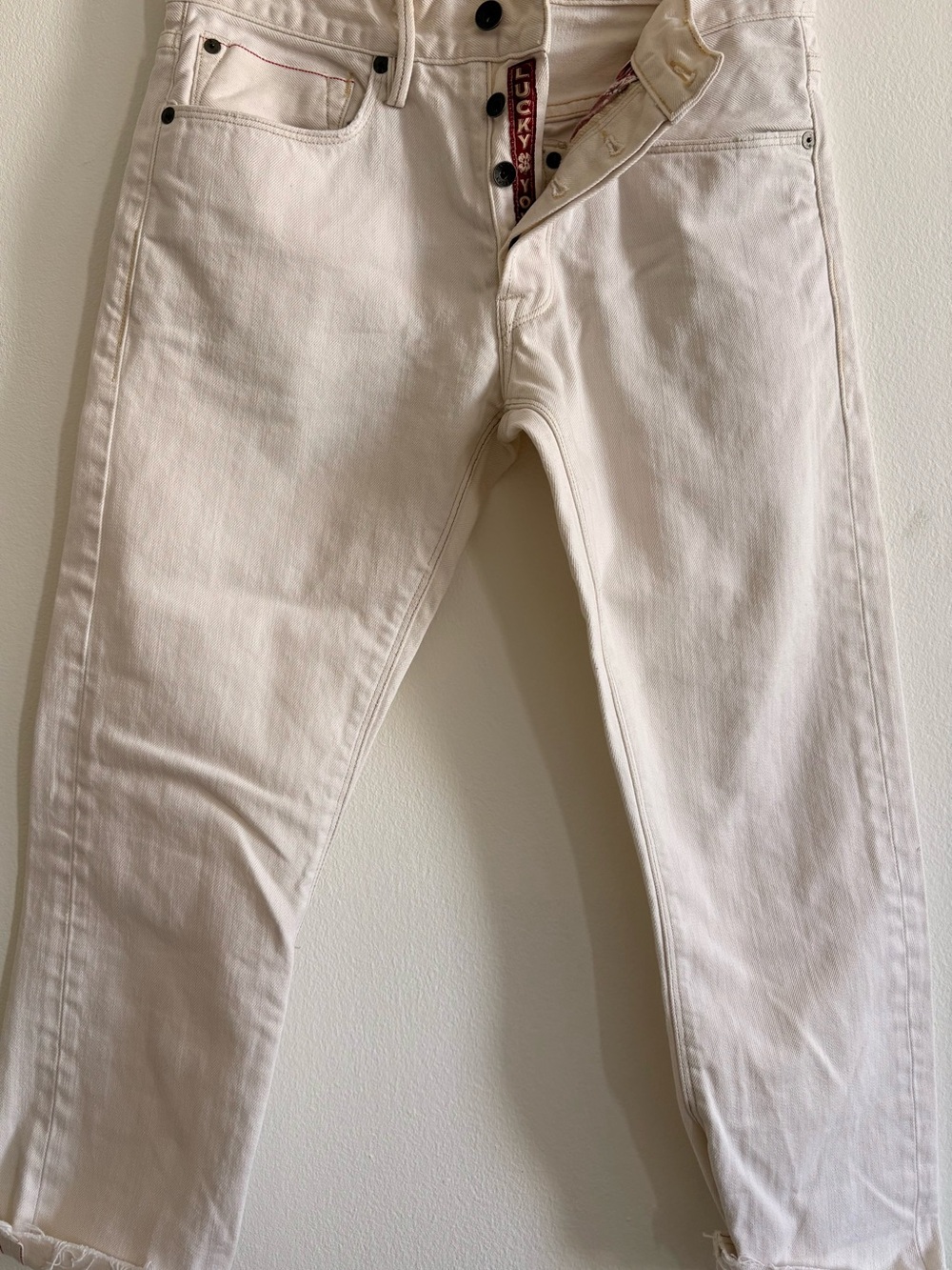 Lucky Brand Women's Straight Leg Jeans in Off-White